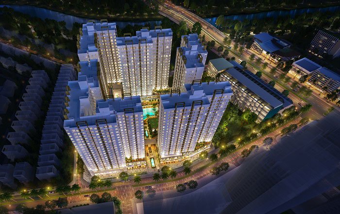 Phối cảnh dự án Akari City ngay mặt tiền đại lộ Võ Văn Kiệt (Bình Tân) chuẩn bị được Nam Long tung ra thị trường.