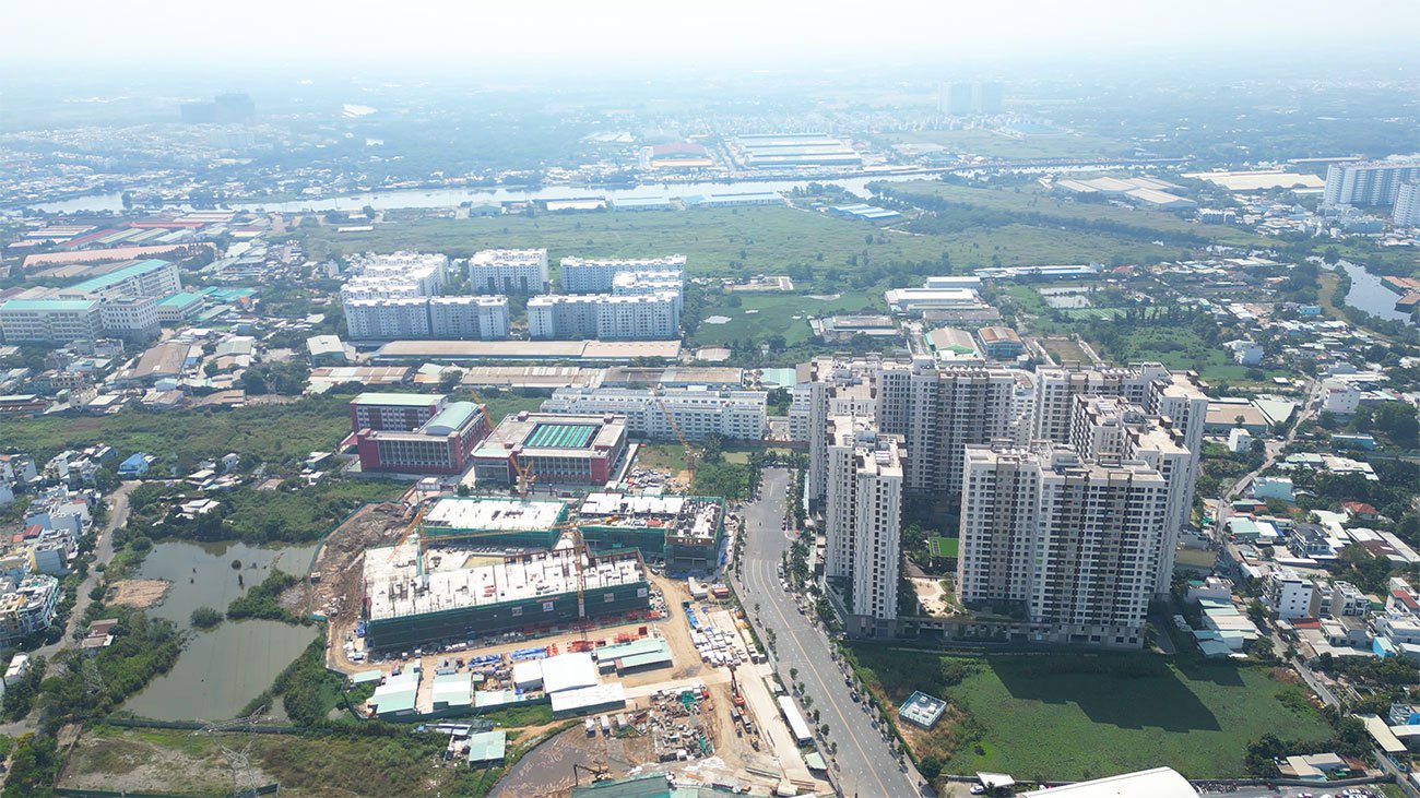 Tiến độ xây dựng Akari City vào tháng 01 năm 2023