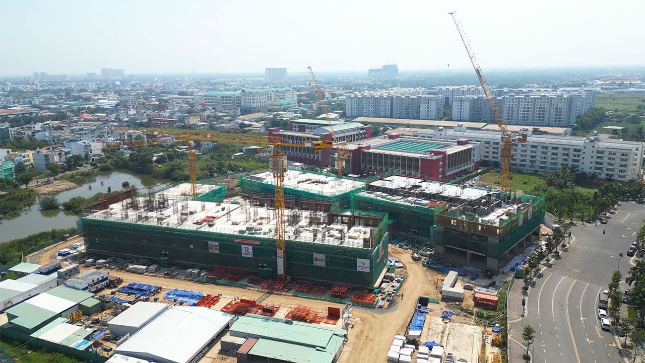 Tiến độ xây dựng Akari City vào tháng 01 năm 2023