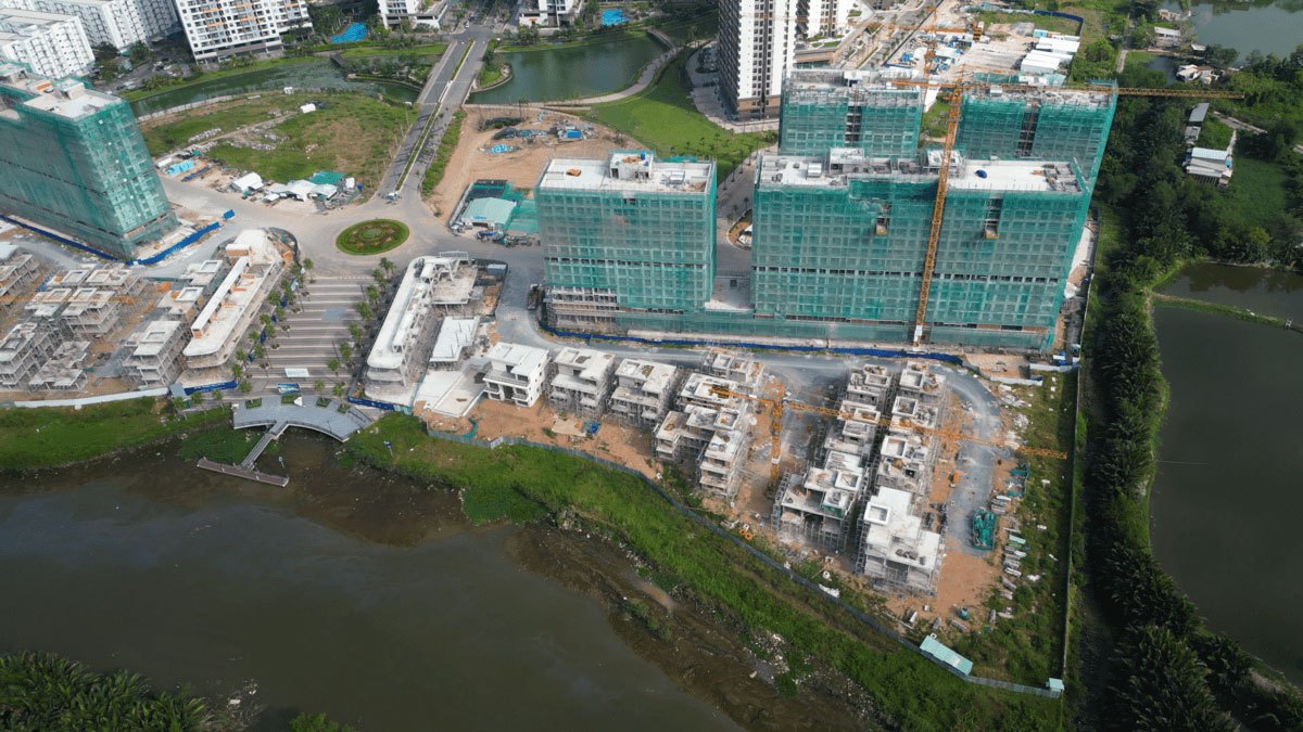Tiến độ xây dựng Mizuki Park vào tháng 02 năm 2023