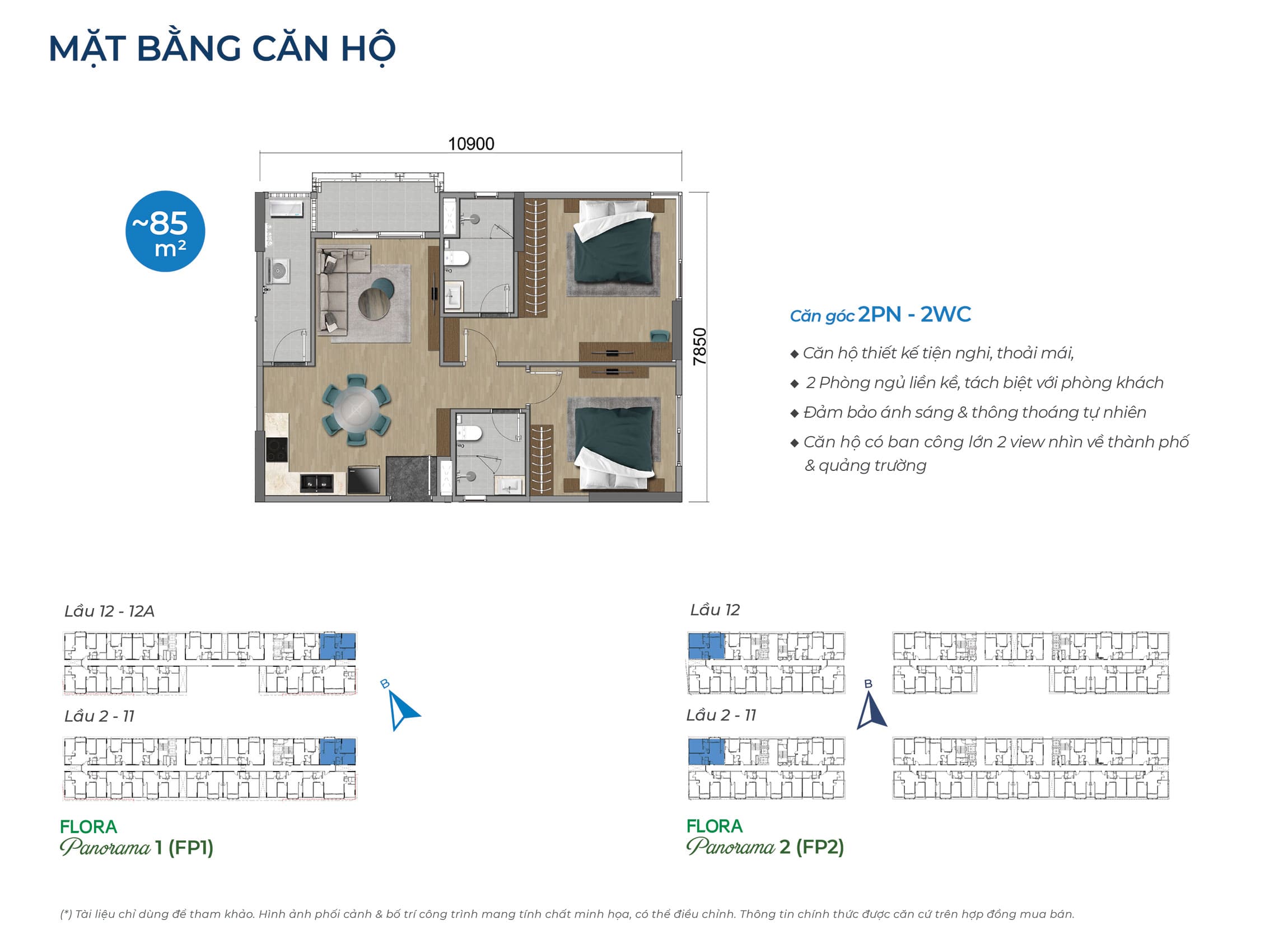 Layout thiết kế căn hộ 85m2 tòa Flora Panorama. Layout thiết kế căn hộ 85m2 tòa Flora Panorama.